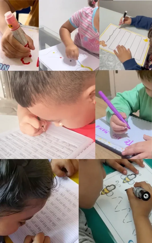 Niño estudiando